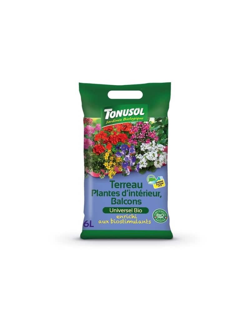 Terreau Plantes vertes et fleuries Bio - Tonusol, N°1 du Jardinage Bio -  Tonusol